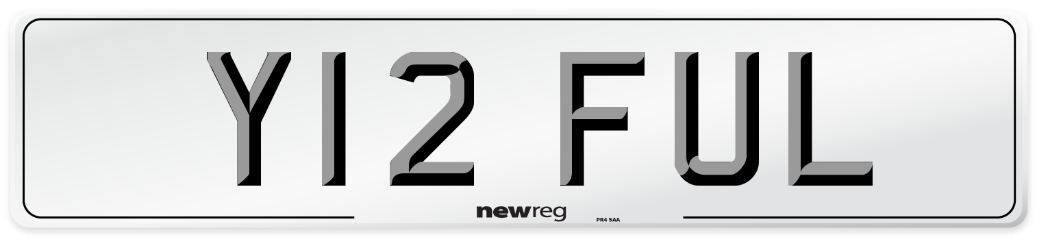 Y12 FUL Number Plate from New Reg